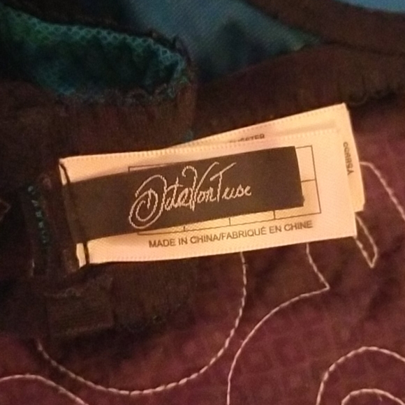 Dita Von Teese teal satin demi cup underwire bra - Picture 5 of 8